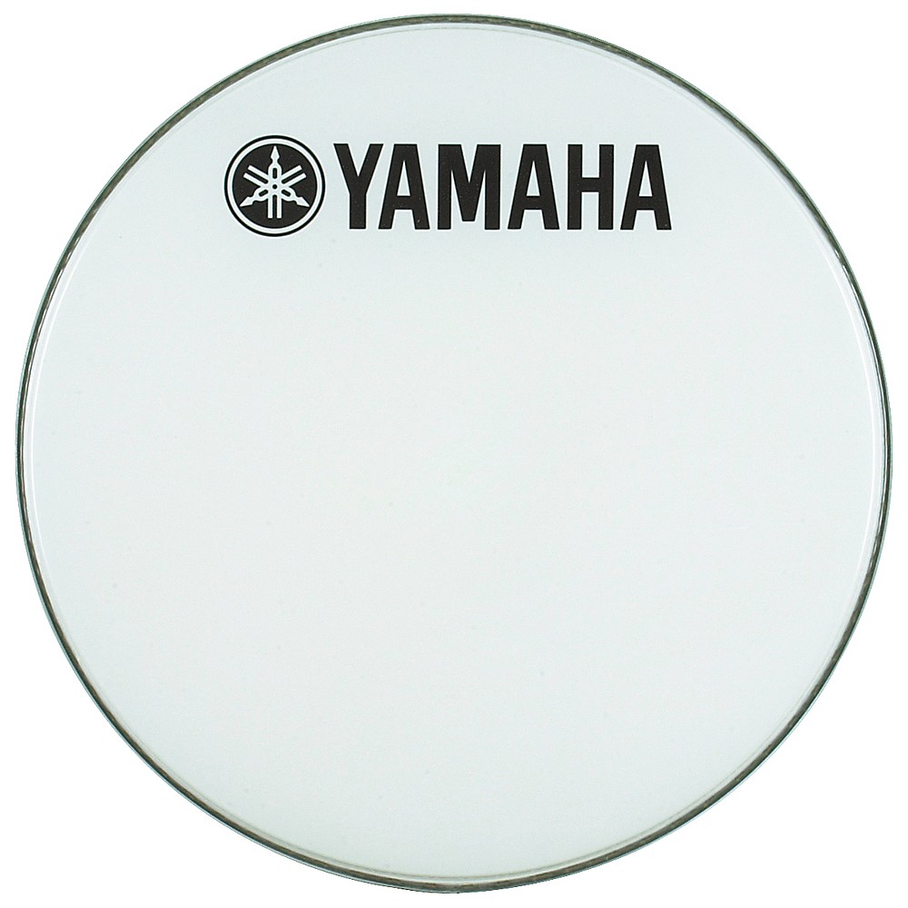 UPC 757242426234 product image for Yamaha Marching Bass Drum Head with Fork Logo White 22 Inch | upcitemdb.com