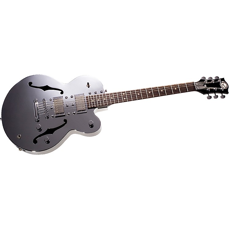 Normandy Chrome Hardtail Archtop Electric Guitar Music123