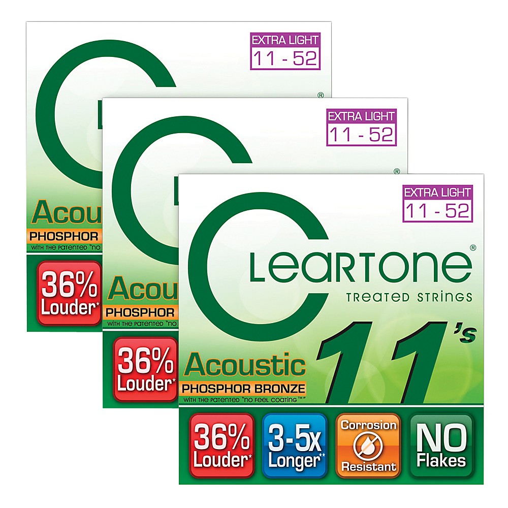 UPC 886830531842 product image for Cleartone Coated Extra Light Acoustic Guitar Strings Buy Two Get One Free | upcitemdb.com