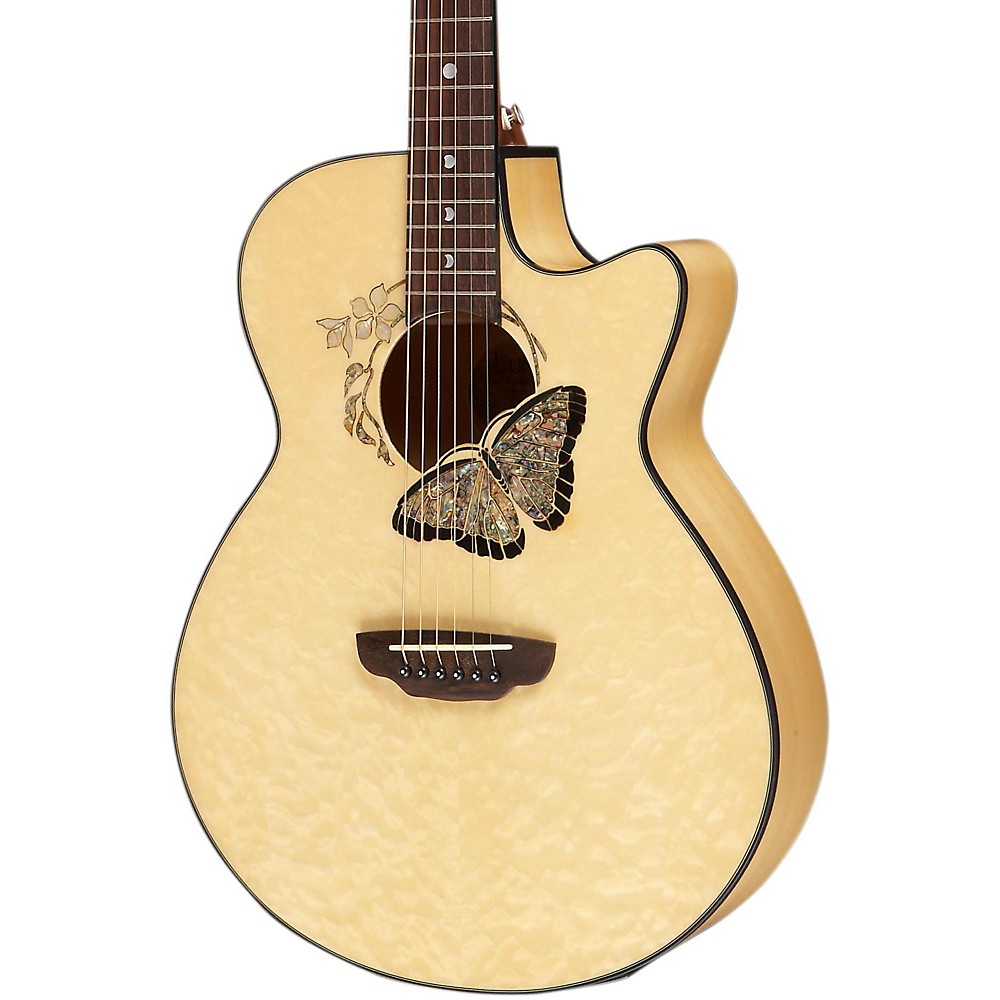 UPC 819998041137 product image for Luna Guitars Fauna Butterfly Acoustic-Electric Guitar Trans Natural | upcitemdb.com