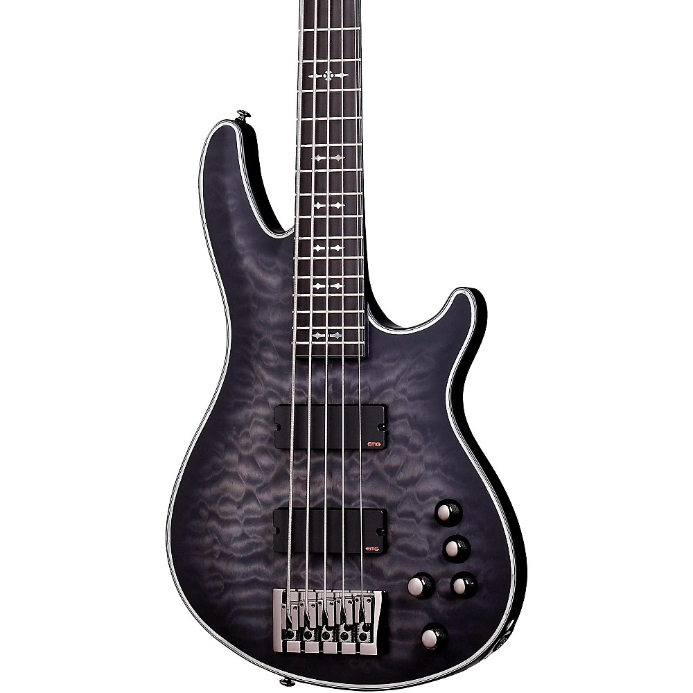 UPC 081544703978 product image for Schecter Guitar Research Hellraiser Extreme-5 Electric Bass Guitar See Thru Blac | upcitemdb.com