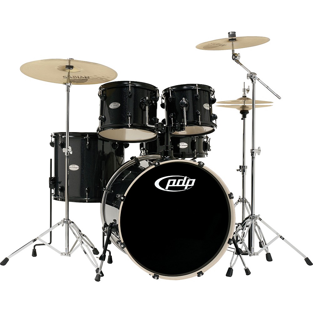 UPC 886830530517 product image for PDP Mainstage 5-piece Drum Set with Sabian Cymbals Black Metallic | upcitemdb.com