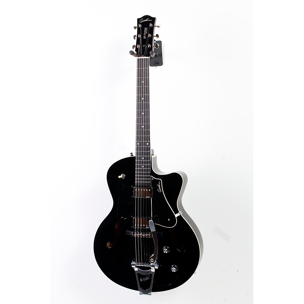 UPC 888365250960 product image for Godin 5th Avenue Uptown GT Guitar with Bigsby Solid Black 888365250960 | upcitemdb.com