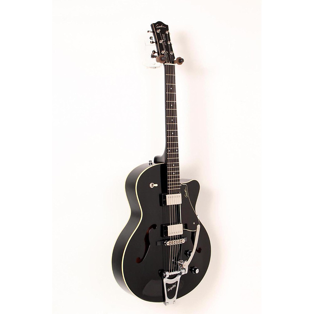 UPC 888365469584 product image for Godin 5th Avenue Uptown GT Guitar with Bigsby Solid Black 888365469584 | upcitemdb.com