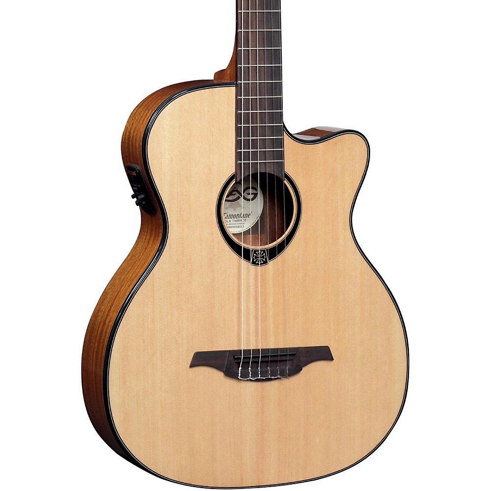 EAN 3700166330269 product image for Lag Guitars TN66ACE Nylon-String Auditorium Cutaway Acoustic-Electric Guitar Nat | upcitemdb.com