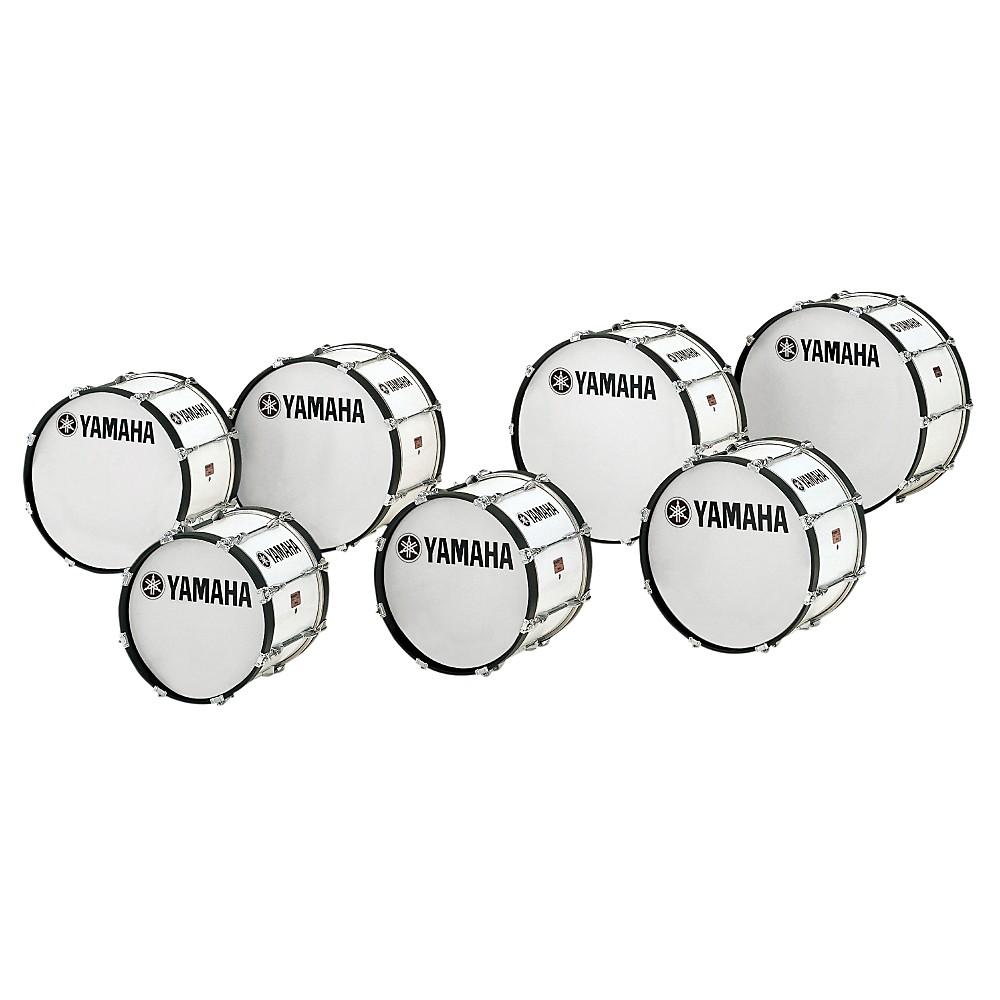 UPC 086792324470 product image for Yamaha Power-Lite Marching Bass Drum White Wrap 18x13 | upcitemdb.com