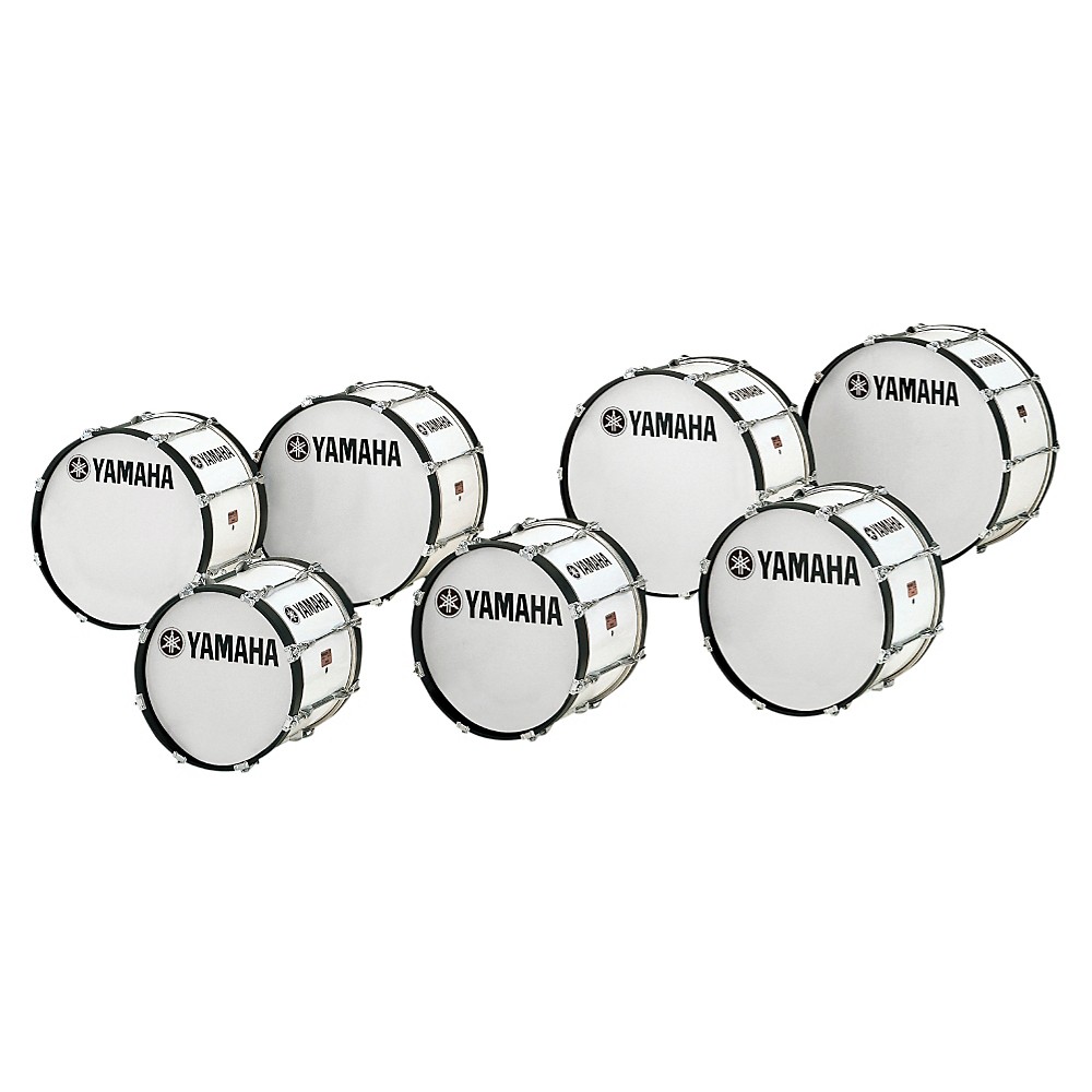 UPC 086792324500 product image for Yamaha Power-Lite Marching Bass Drum White Wrap 24x13 | upcitemdb.com