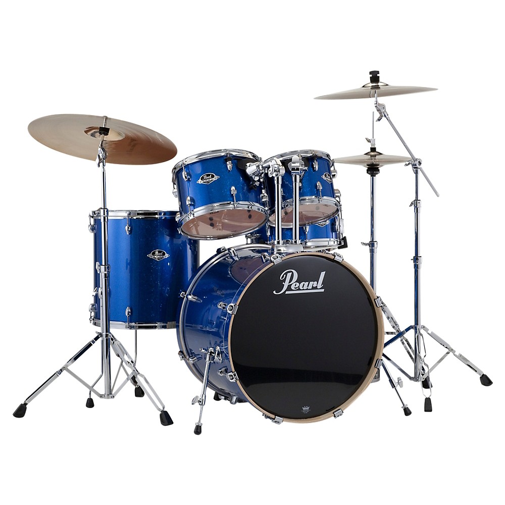 UPC 633816502965 product image for Pearl Export Standard 5-Piece Drum Set with Hardware Electric Blue Sparkle | upcitemdb.com