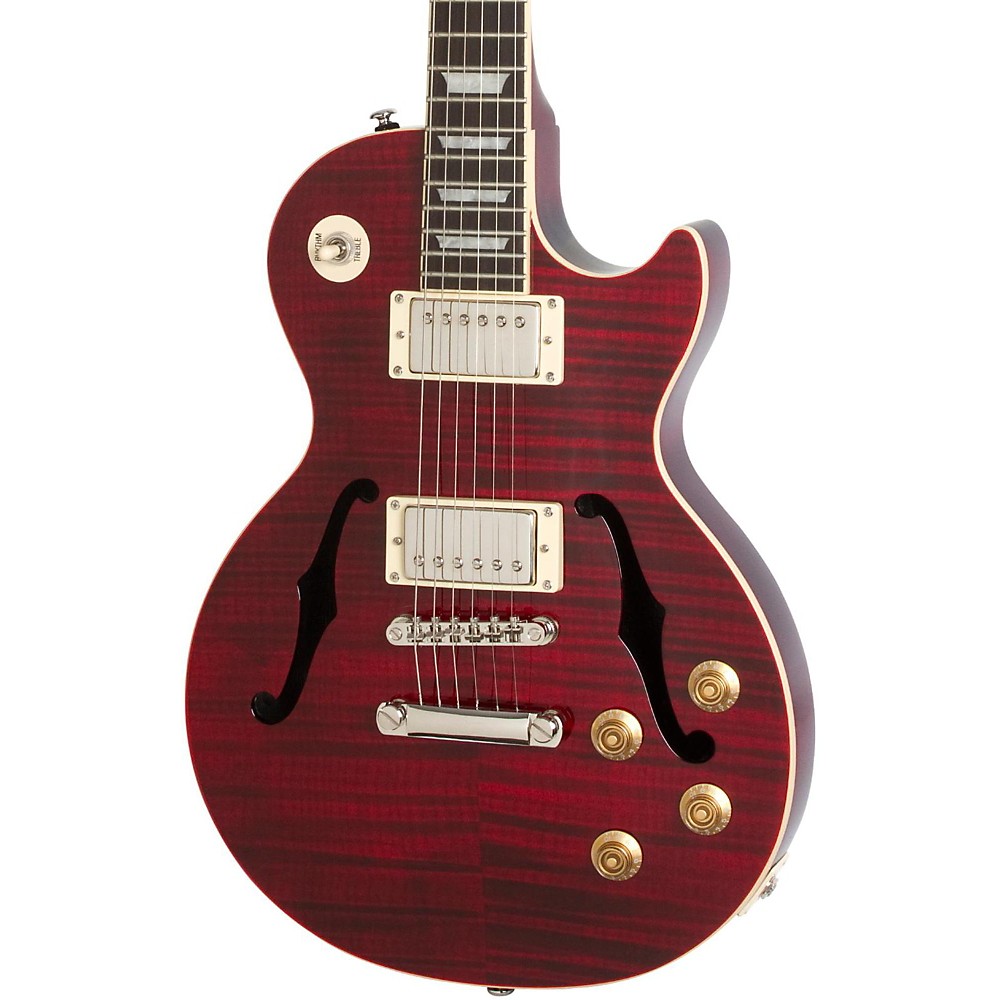UPC 711106333052 product image for Epiphone Les Paul Standard Florentine PRO Hollowbody Electric Guitar Wine Red | upcitemdb.com