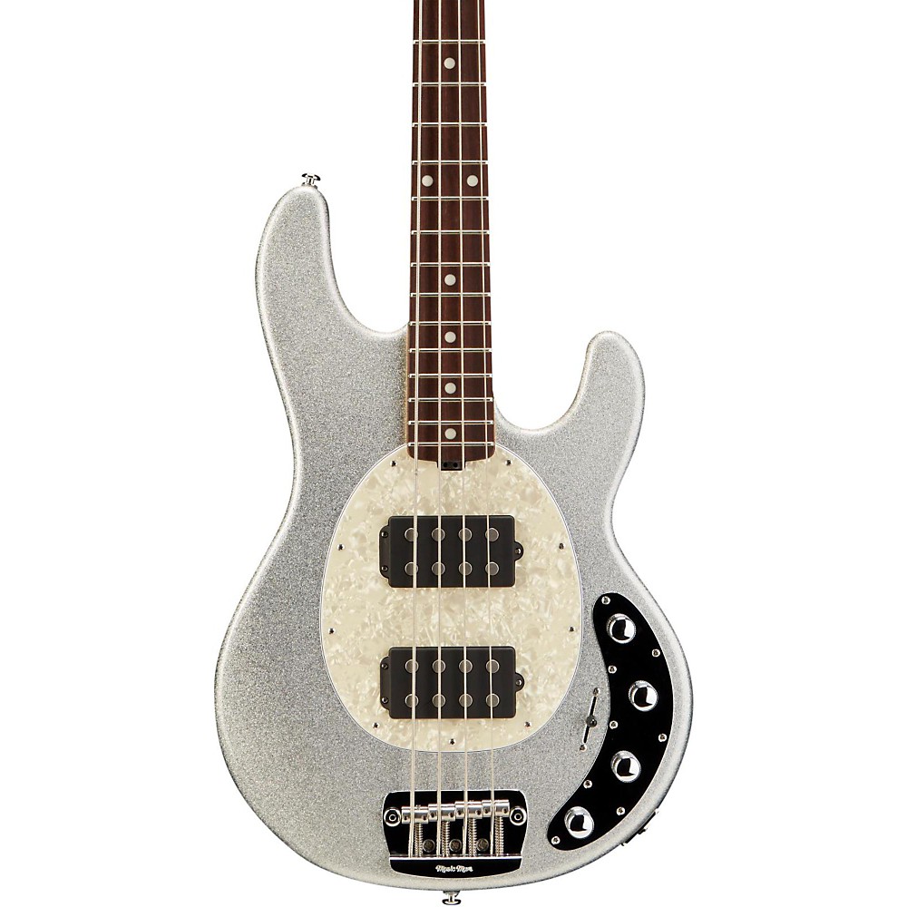 UPC 888365086064 product image for Music Man Stingray HH Electric Bass Guitar Silver Sparkle | upcitemdb.com