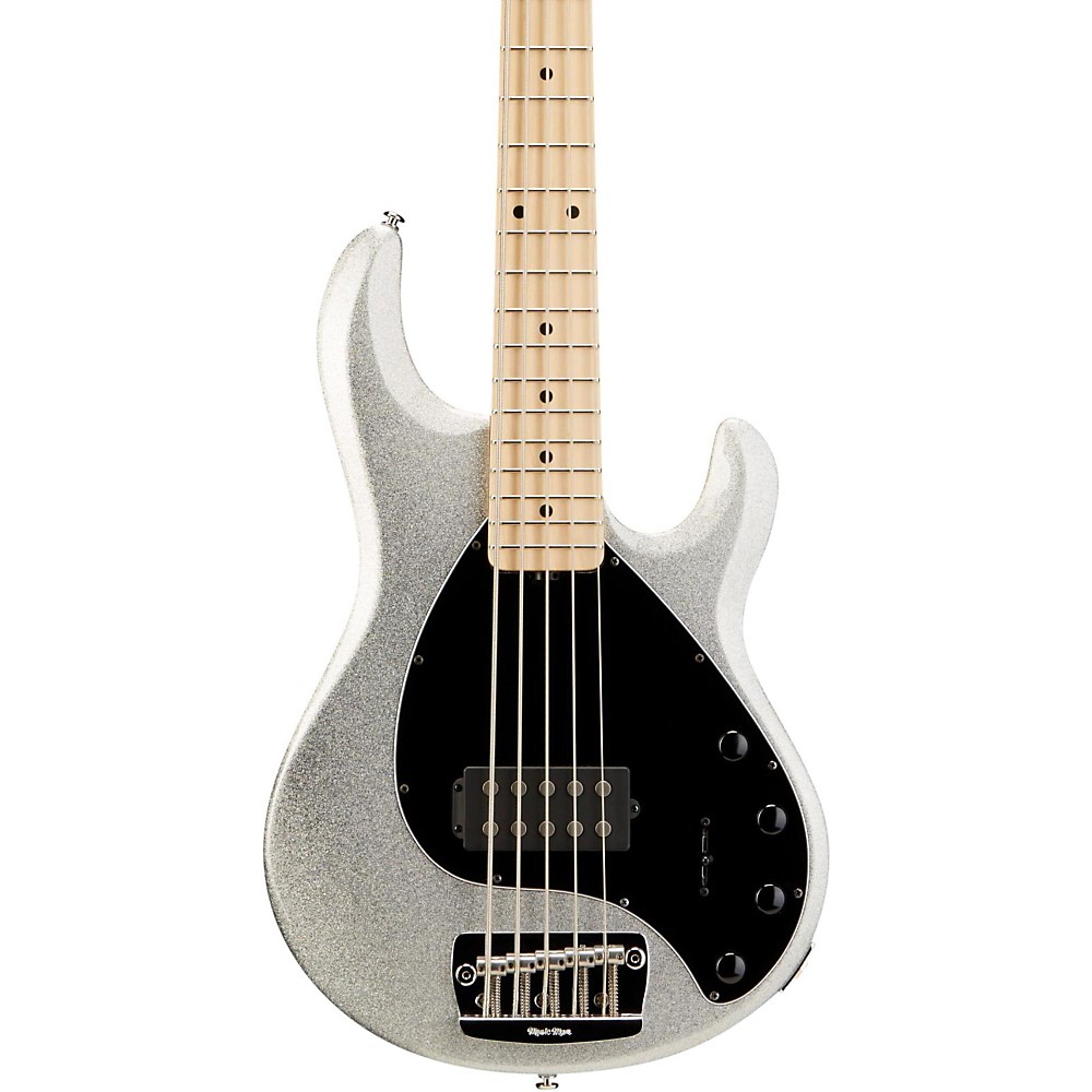 UPC 888365086088 product image for Music Man Stingray 5 H 5-String Electric Bass Guitar Silver Sparkle | upcitemdb.com