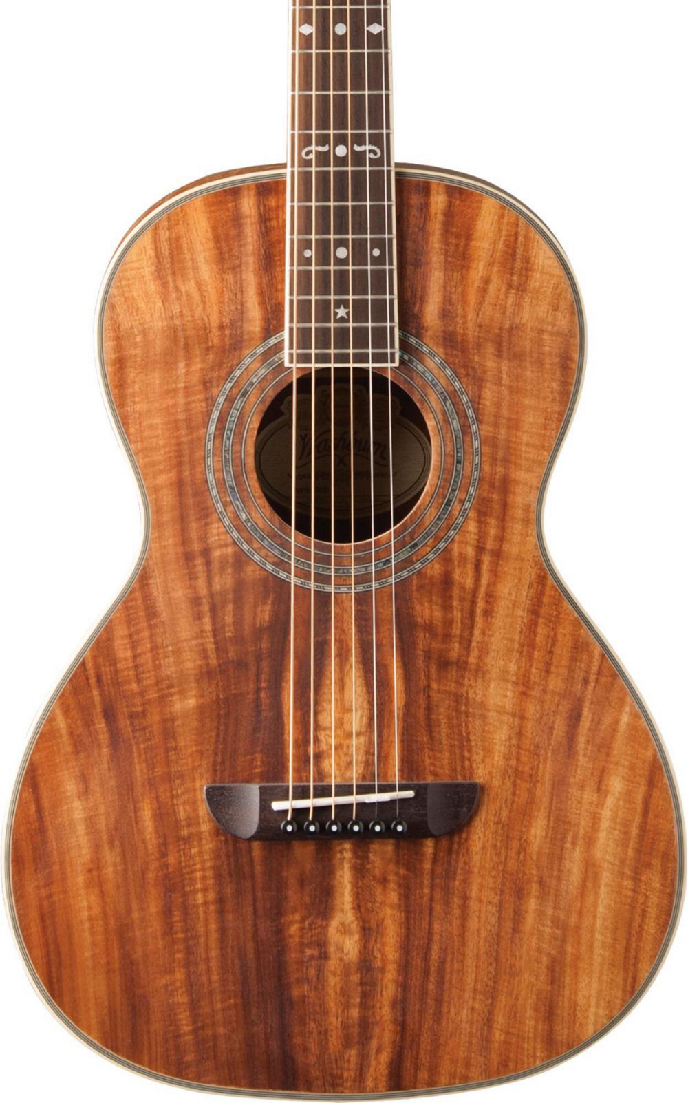 Washburn WP55 Parlor Koa Acoustic Guitar Satin Natural eBay