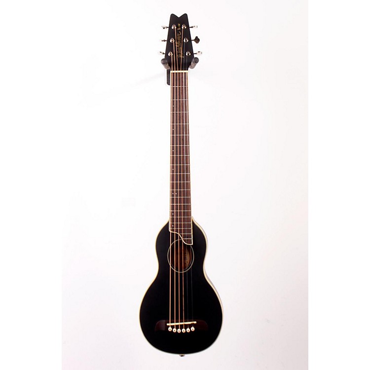 Washburn Rover Travel Guitar Black 886830992513 Music123