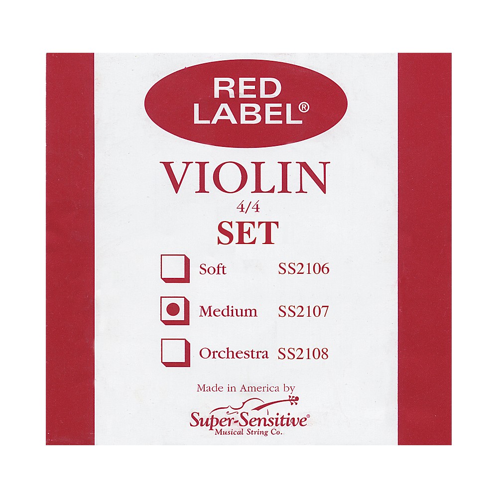 Super Sensitive Red Label Violin String Set 4/4 eBay