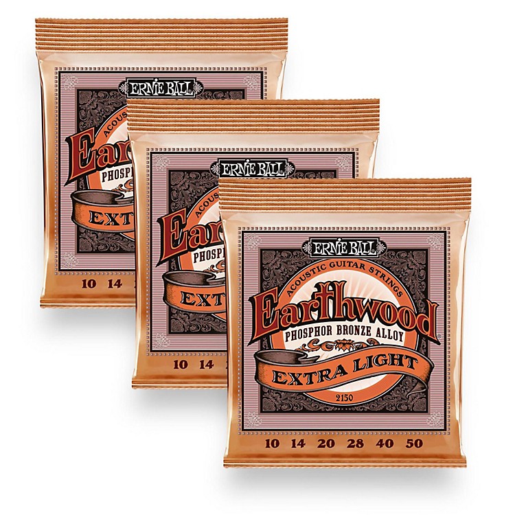 Ernie Ball 2150 Earthwood Phosphor Bronze Extra Light Acoustic Guitar Strings 3Pack Music123 Ernie Ball 2150 Earthwood Phosphor Bronze Extra Light Acoustic Guitar Strings 3Pack Music123