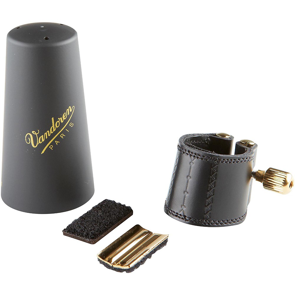 Vandoren Leather Alto Saxophone Ligature with Cap Alto Sax with Plastic