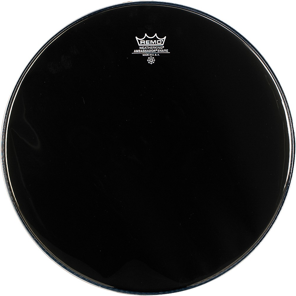Remo Ambassador Snare Drum Head No Collar 14 in. Ebony eBay