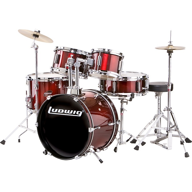 Ludwig 5piece Junior Drum Set with Cymbals Music123