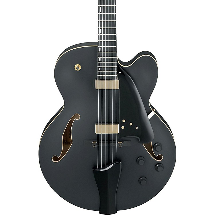 Ibanez AFC Contemporary Archtop Electric Guitar Flat Black Music123
