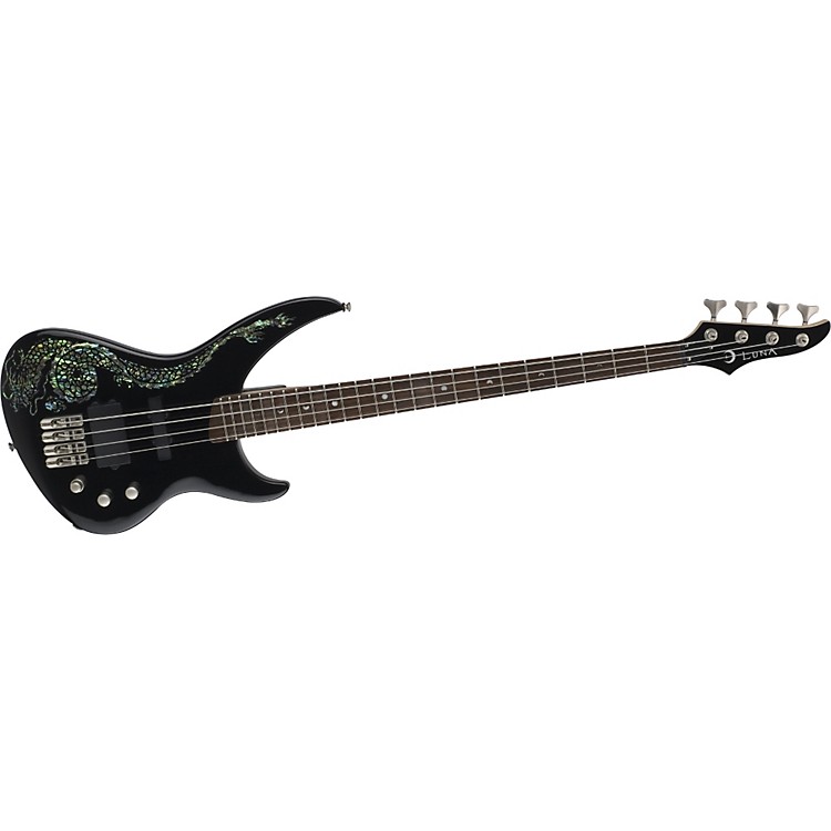 Luna Guitars Andromeda Dragon Bass Guitar Music123 6223