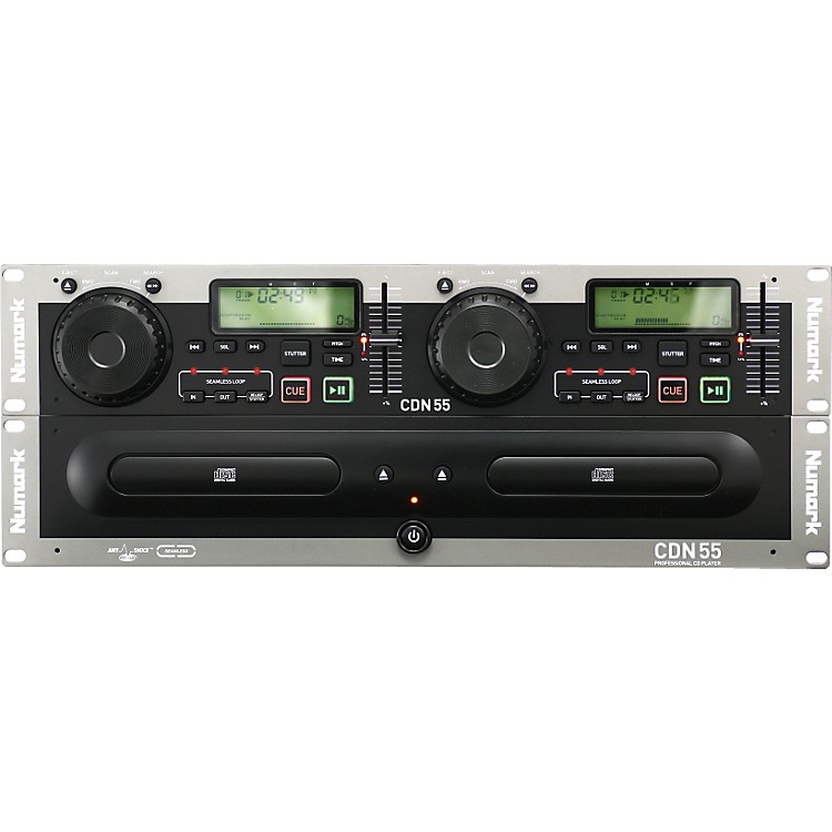 Numark CDN55 Rack Mount Professional Dual CD Player Music123