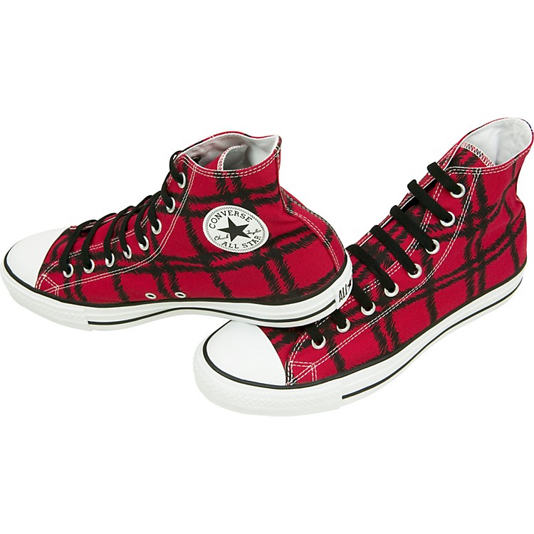 converse checkered high tops