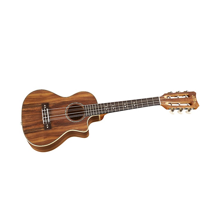 Lanikai Curly Koa Tenor 6String AcousticElectric Ukulele Music123
