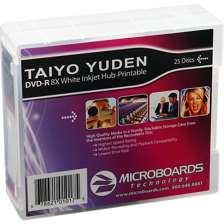 taiyo-yuden-dvd-r-8x-white-inkjet-printable-and-hub-printable-25-disc
