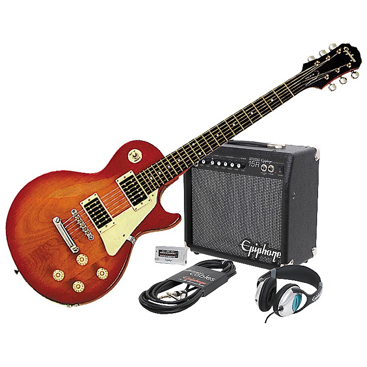 Epiphone Epiphone LP-100 Electric Guitar and All Access Amp Pack | Music123