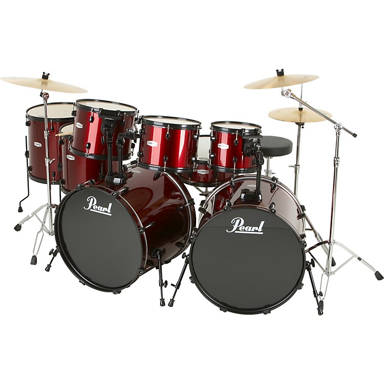 Pearl Forum 8-Piece Double-Bass Drum Set | Music123