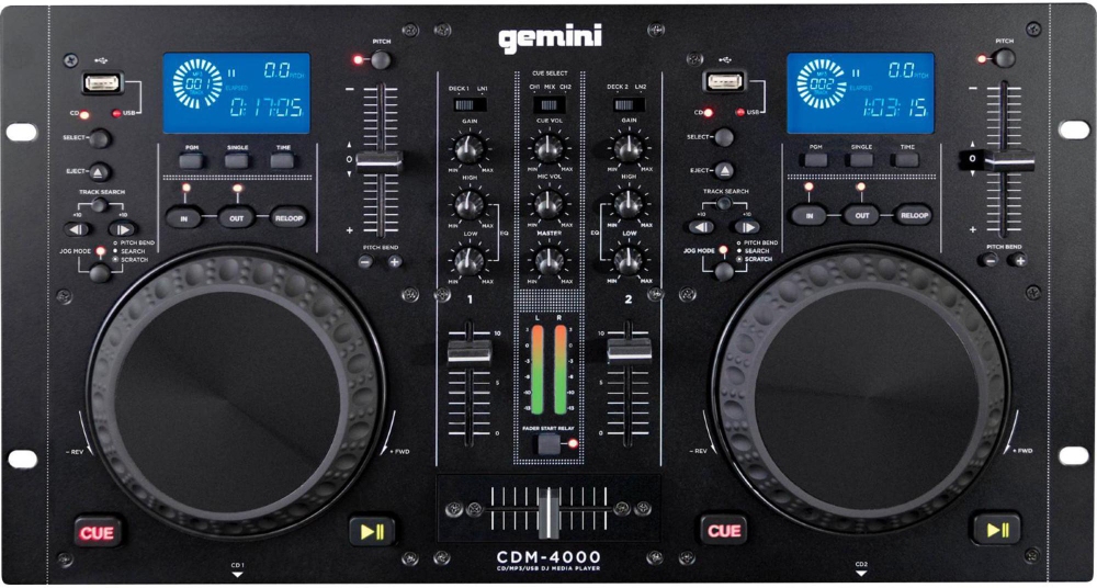 Gemini CDM4000 Dual MP3/CD/USB Player & 2 Channel Mixer eBay