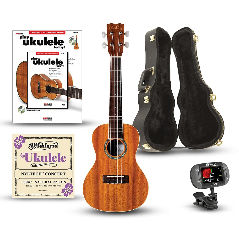 Cordoba 15CM Concert Ukulele Deluxe Bundle Natural eBay