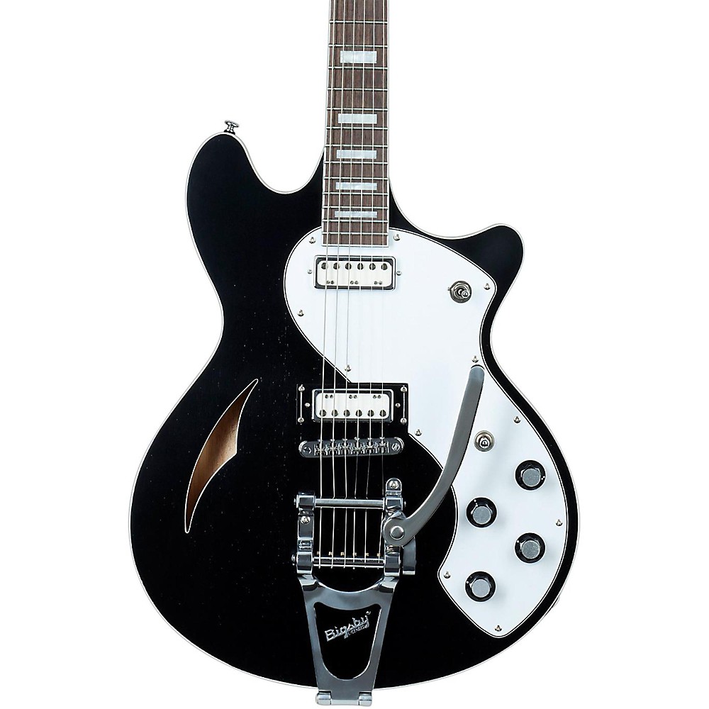 Schecter Guitar Research TSH1B SemiHollow Body Electric Guitar Black