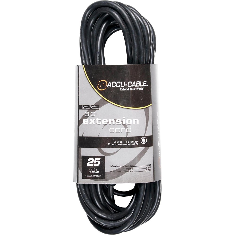 American DJ EC163 16 Gauge IEC Power Extension Cord 3 ft. 25 ft