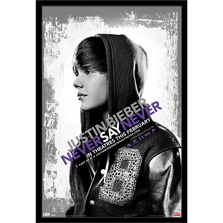 Trends International Justin Bieber - Never Say Never Poster Framed - Never Say Never Justin Bieber Cover