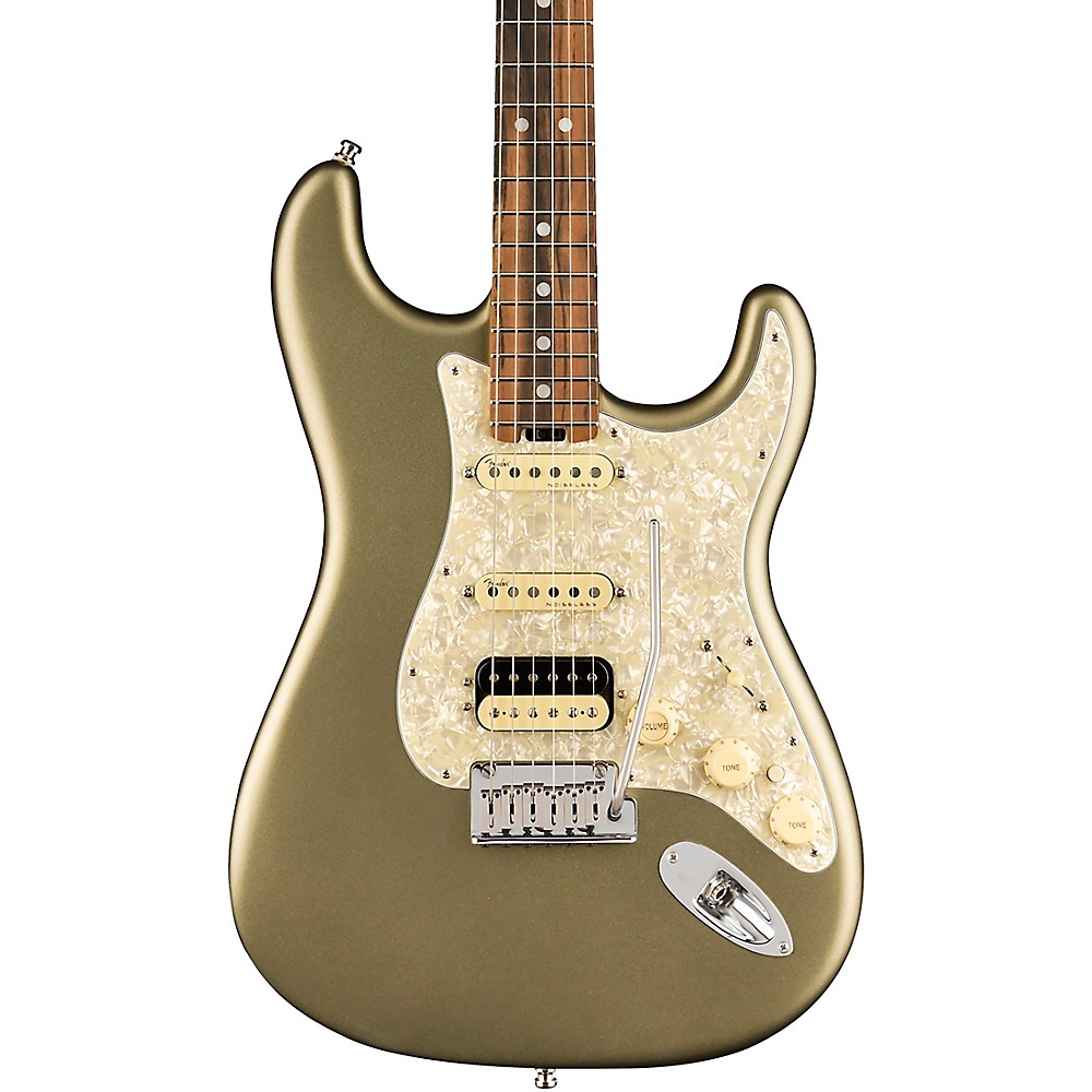 Fender American Elite Stratocaster HSS Shawbucker Ebony FB Electric