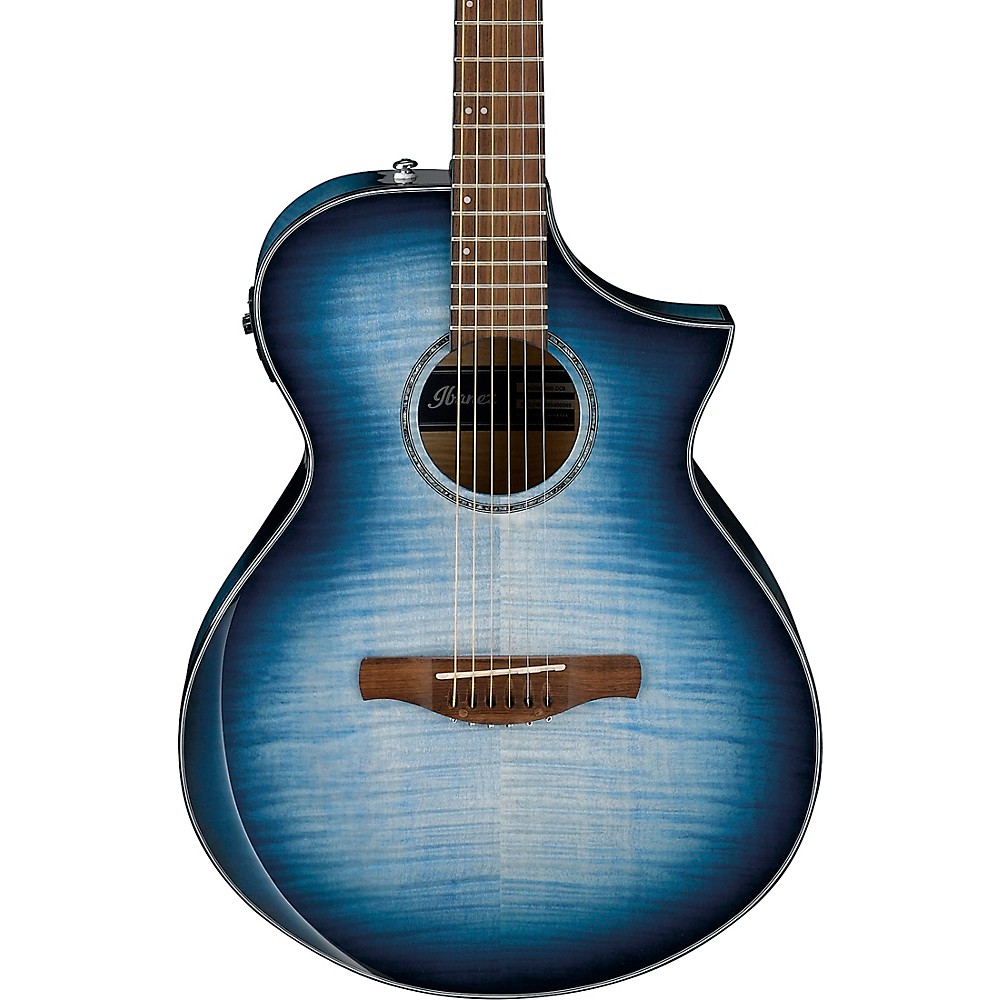 Ibanez Aewc400 Comfort Acoustic Electric Guitar Blue Sunburst Ln