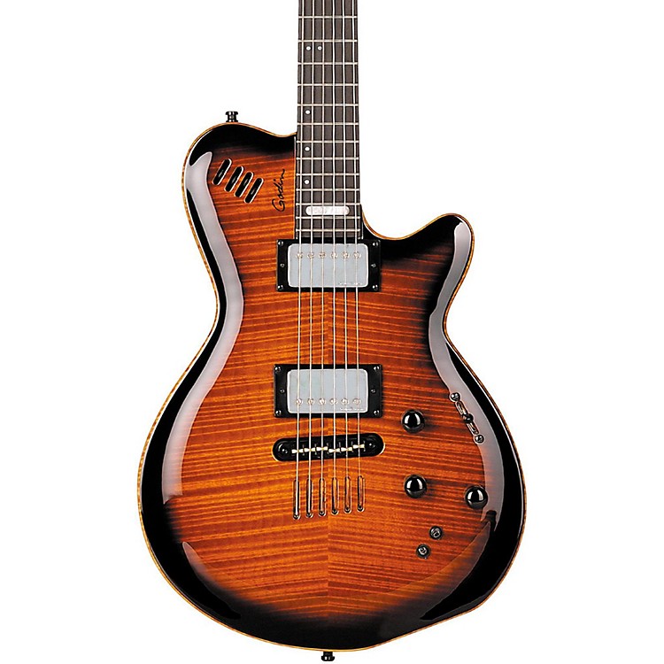 Godin LGX  SA AAA Flamed Maple Top Electric Guitar Cognac 