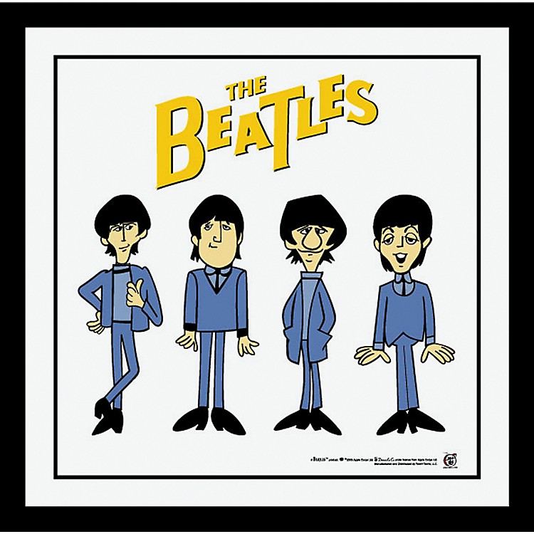 DenniLu Meet The Beatles Framed Cartoon Art | Music123