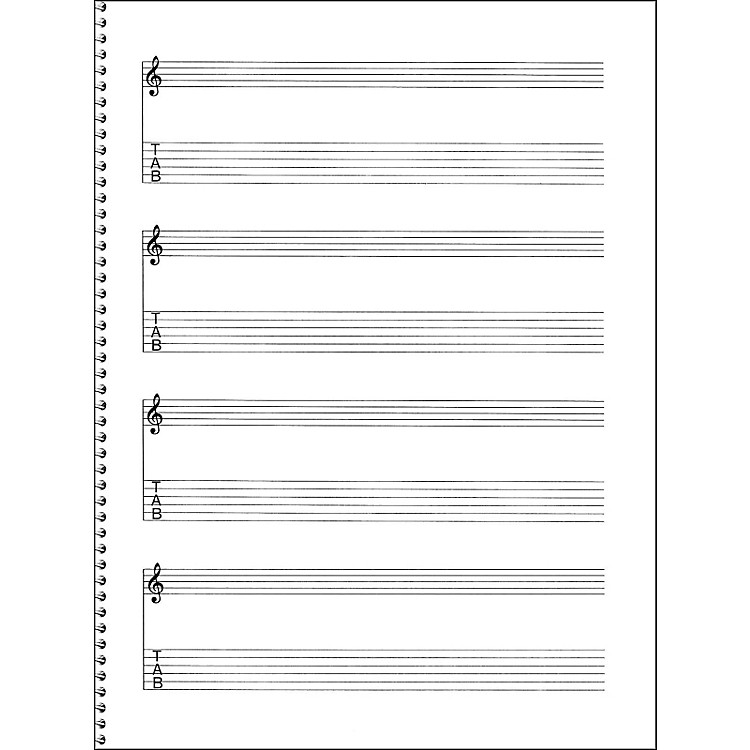 Music Sales Passantino Guitar Manuscript Paper Spiral Pad