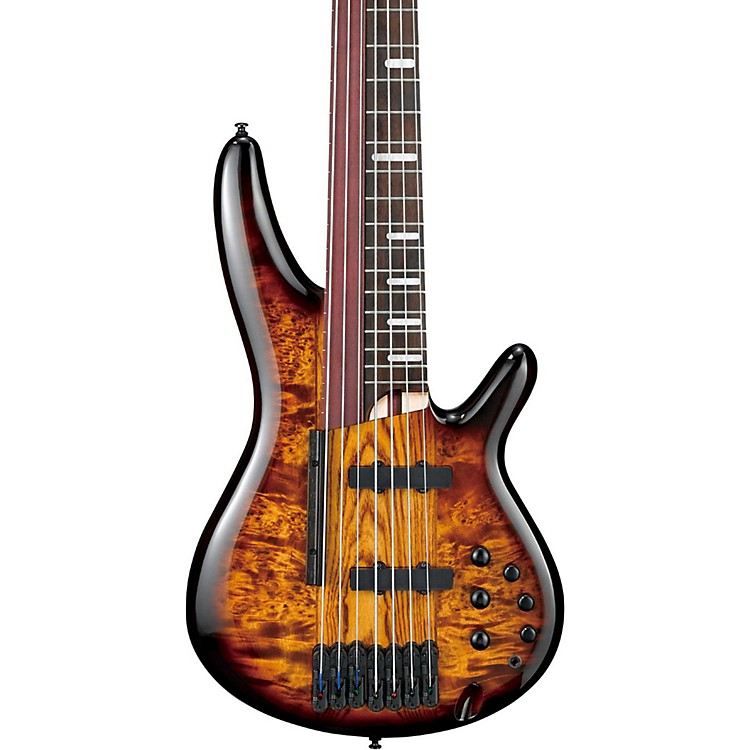Ibanez SRAS7 7String Electric Bass Guitar Dragon Eye Burst Music123