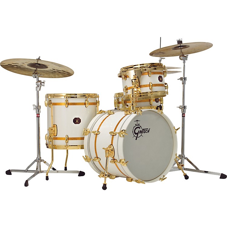 Gretsch Drums USA 2010 Limited Edition 4piece Shell Pack Piano White