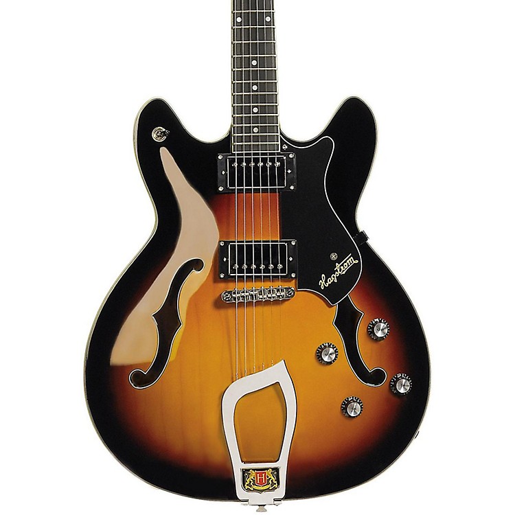 Hagstrom Viking Semi-Hollowbody Electric Guitar Tobacco Sunburst | Music123